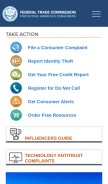 How ftc.gov looks like on a mobile device such as an iPhone.