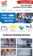 How ftcollinslovelandco.hbcarpetcleaning.com looks like on a mobile device such as an iPhone.