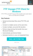 How ftpvoyager.com looks like on a mobile device such as an iPhone.