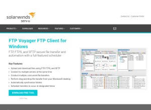 How ftpvoyager.com looks like on a tablet such as an iPad.