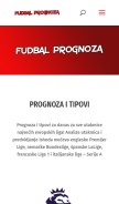 How fudbalprognoza.com looks like on a mobile device such as an iPhone.