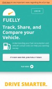 How fuelly.com looks like on a mobile device such as an iPhone.