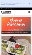 How fujifilm.eu looks like on a mobile device such as an iPhone.