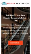 How fujiliftuae.com looks like on a mobile device such as an iPhone.