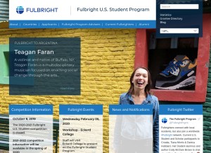 How fulbrightonline.org looks like on a tablet such as an iPad.