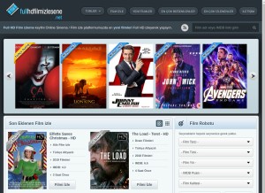 How fullhdfilmizlesene.net looks like on a tablet such as an iPad.