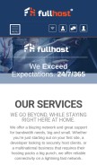 How fullhost.com looks like on a mobile device such as an iPhone.