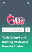 How fullhow.com looks like on a mobile device such as an iPhone.