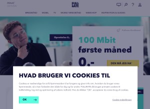 How fullrate.dk looks like on a tablet such as an iPad.