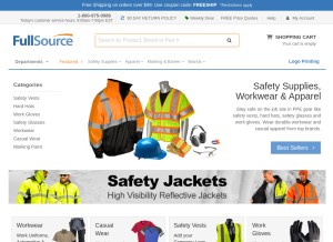 How fullsource.com looks like on a tablet such as an iPad.