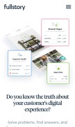 How fullstory.com looks like on a mobile device such as an iPhone.
