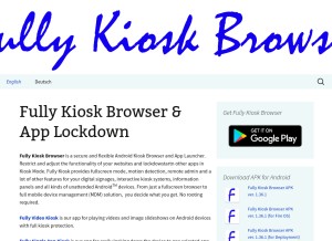 How fully-kiosk.com looks like on a tablet such as an iPad.