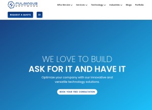 How fulminoussoftware.com looks like on a tablet such as an iPad.