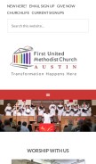 How fumcaustin.org looks like on a mobile device such as an iPhone.