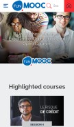 How fun-mooc.fr looks like on a mobile device such as an iPhone.