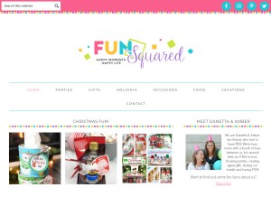 How fun-squared.com looks like on a tablet such as an iPad.