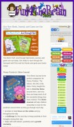 How fun4thebrain.com looks like on a mobile device such as an iPhone.