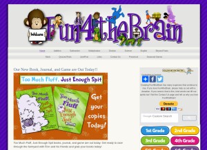 How fun4thebrain.com looks like on a tablet such as an iPad.
