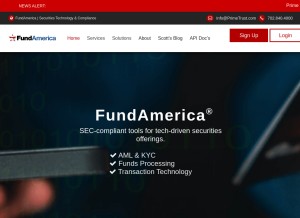 How fundamerica.com looks like on a tablet such as an iPad.