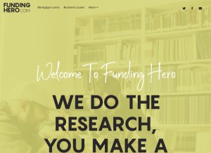 How fundinghero.com looks like on a tablet such as an iPad.