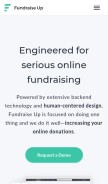 How fundraiseup.com looks like on a mobile device such as an iPhone.