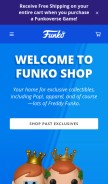 How funko-shop.com looks like on a mobile device such as an iPhone.