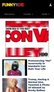 How funnyordie.com looks like on a mobile device such as an iPhone.