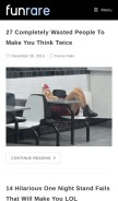 How funrare.com looks like on a mobile device such as an iPhone.