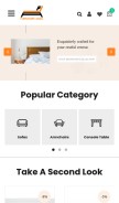 How furnitureadda.com looks like on a mobile device such as an iPhone.