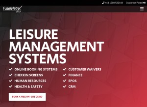 How fusemetrix.com looks like on a tablet such as an iPad.