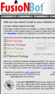 How fusionbot.com looks like on a mobile device such as an iPhone.