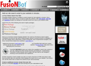 How fusionbot.com looks like on a tablet such as an iPad.