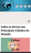 How fusohorario.com looks like on a mobile device such as an iPhone.