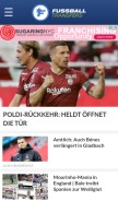 How fussballtransfers.com looks like on a mobile device such as an iPhone.