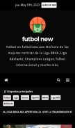 How futbolnew.es looks like on a mobile device such as an iPhone.