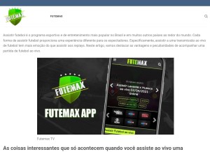 How fute-max.vip looks like on a tablet such as an iPad.