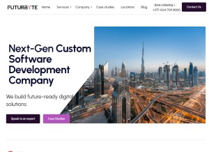 How futurbyte.co looks like on a tablet such as an iPad.