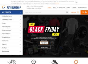 How futurumshop.nl looks like on a tablet such as an iPad.
