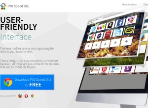 How fvdspeeddial.com looks like on a tablet such as an iPad.