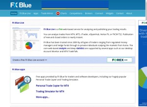 How fxblue.com looks like on a tablet such as an iPad.
