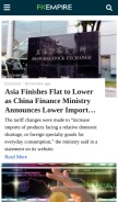 How fxempire.com looks like on a mobile device such as an iPhone.