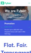 How fyber.com looks like on a mobile device such as an iPhone.