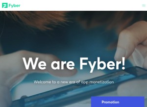 How fyber.com looks like on a tablet such as an iPad.