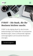 How fyrst.de looks like on a mobile device such as an iPhone.
