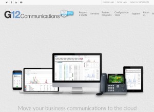 How g12com.com looks like on a tablet such as an iPad.