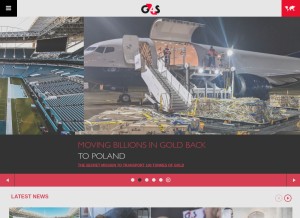 How g4s.com looks like on a tablet such as an iPad.