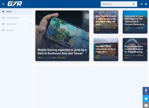 How g7r.com looks like on a tablet such as an iPad.