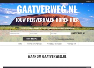How gaatverweg.nl looks like on a tablet such as an iPad.