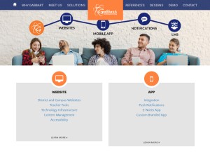 How gabbarthost.com looks like on a tablet such as an iPad.
