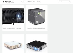 How gadgetal.com looks like on a tablet such as an iPad.